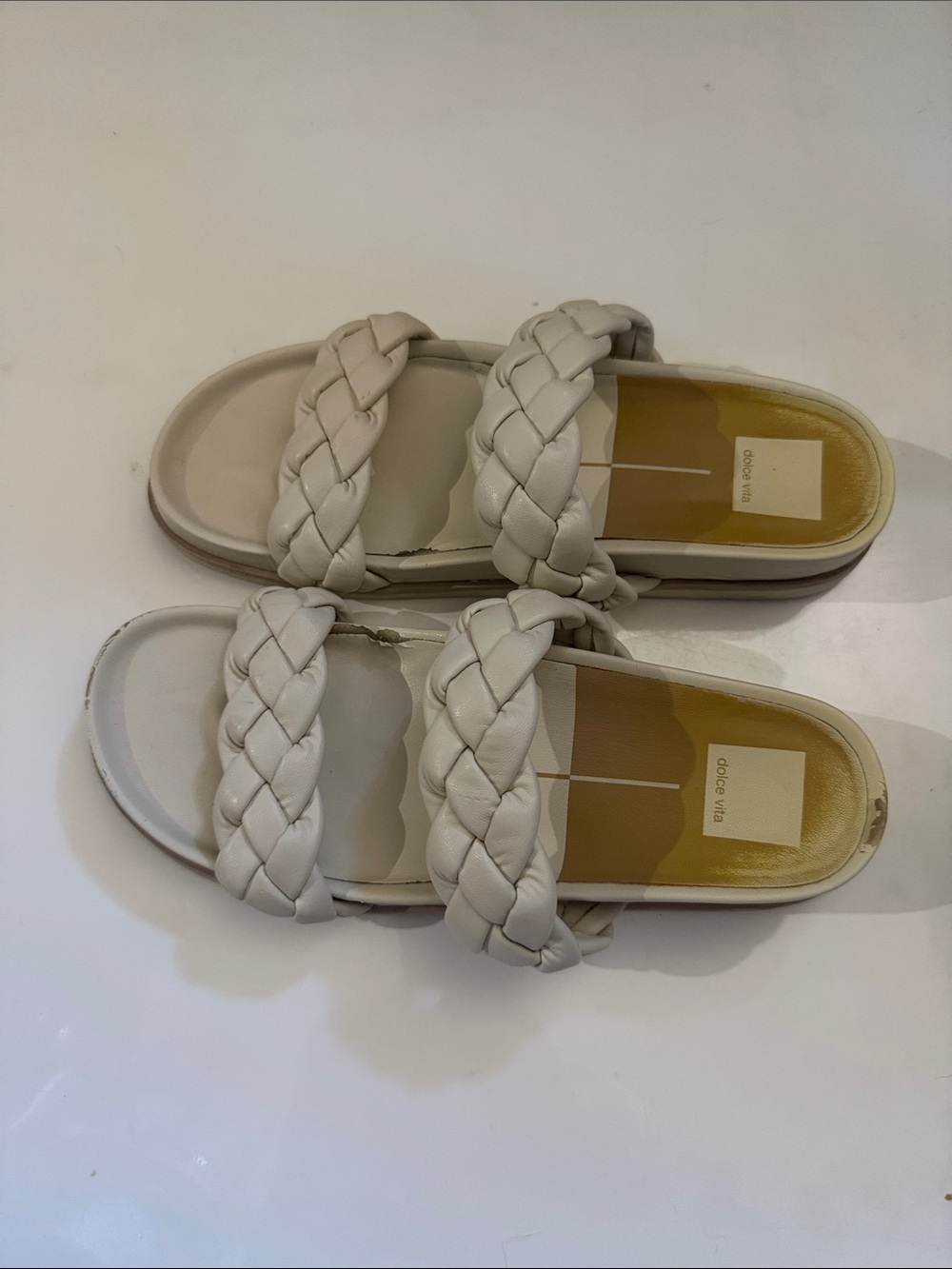 Women’s Braided Slide Sandals in Nude - Picture 3 of 4